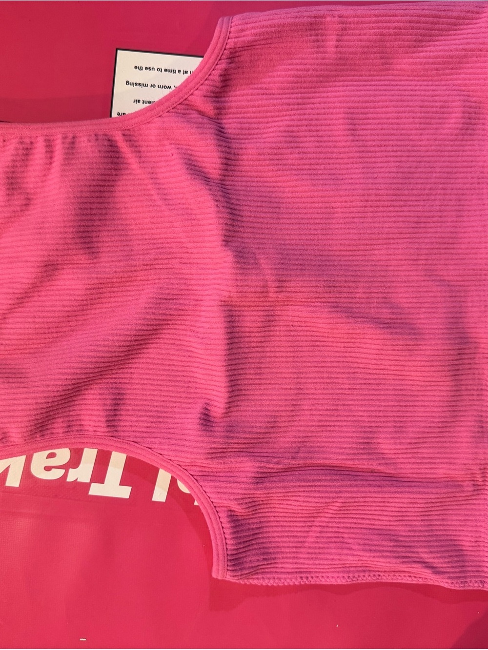 Garage Hot Pink Ribbed Crop Tank